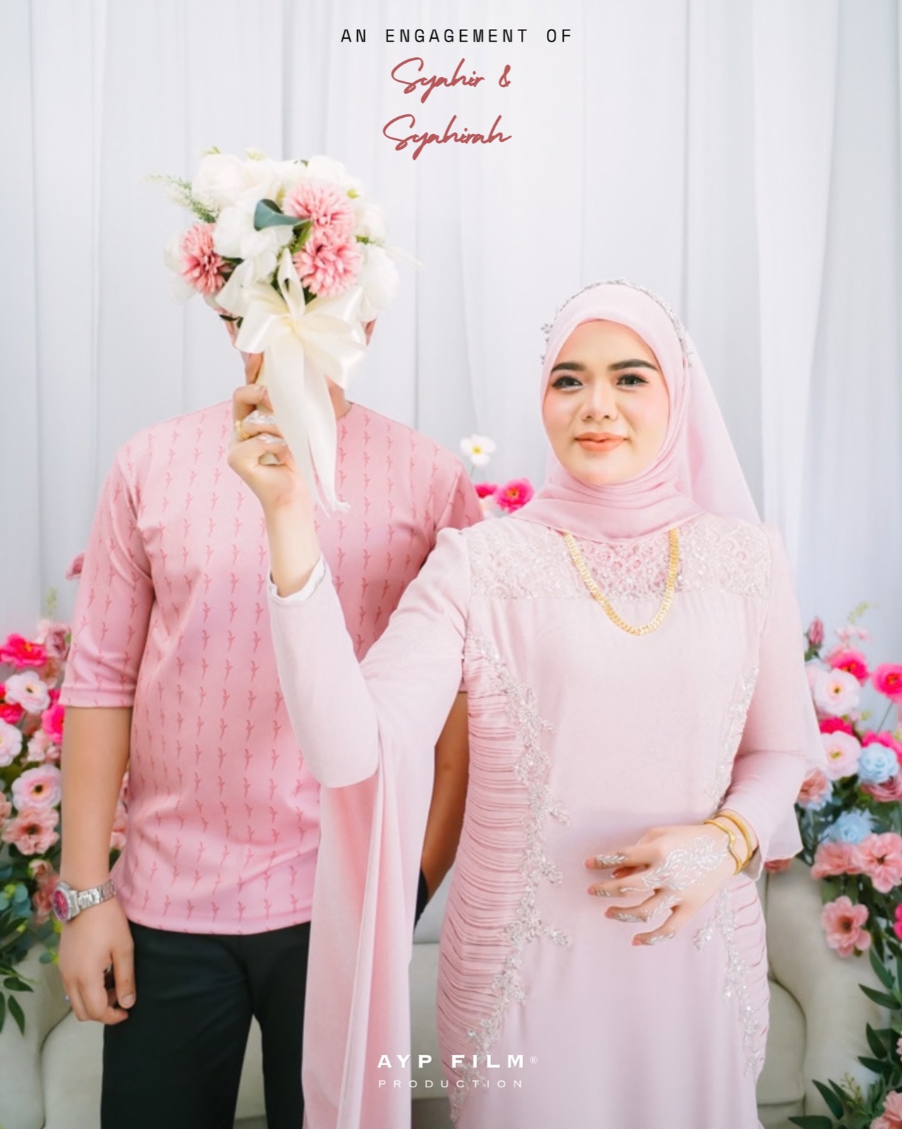 Engagement portrait of Syahir and Syahirah
