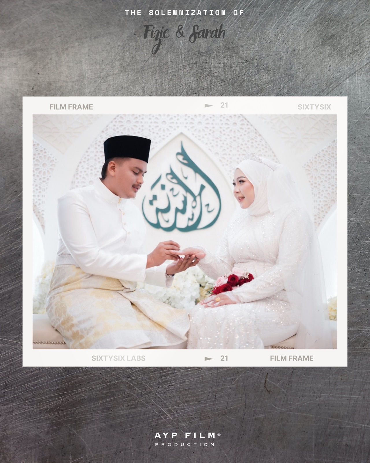 Fizie and Sarah during their solemnization ceremony