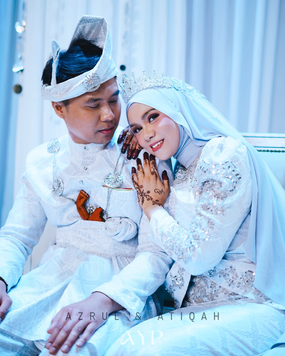 Wedding portrait of Azrul and Atiqah